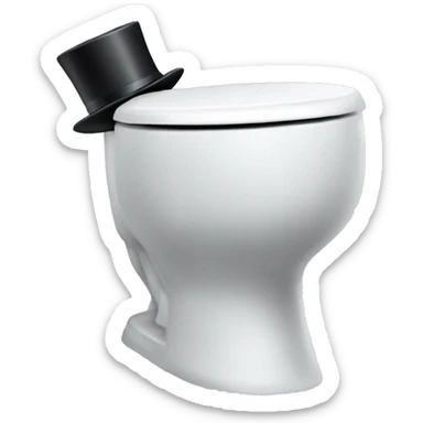 Skibidi Toilet with a top hat sticker