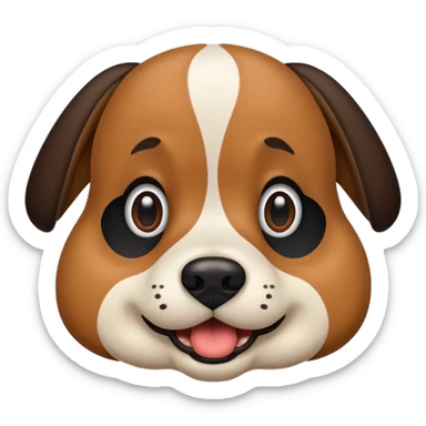  chien  Jakru russce  marrant. Noire et brun. sticker