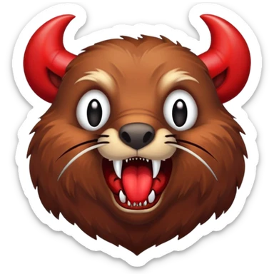 beaver killed by Satan because he talked a lot sticker