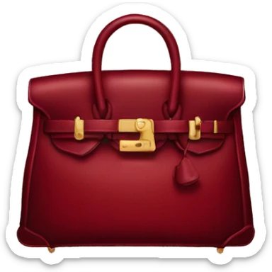  Dark red Birkin bag sticker