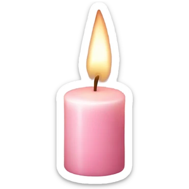 Aesthetic light pink candle  sticker
