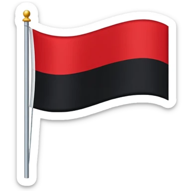 Gib mir eine Fahne die im wind weht mit 3 Farben in der reinginge von oben nach unten schwarz weiß rot sticker