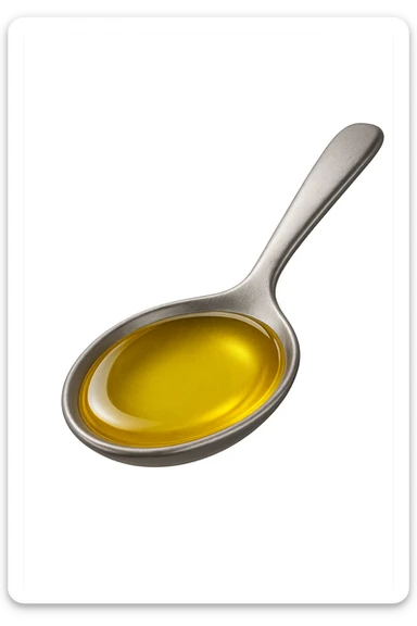 emoji 3d stile iphone che rappresenta un cucchiaio di olio evo 3d sticker