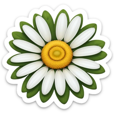white-petaled daisy sticker