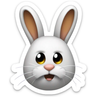 Runny nose rabbit   sticker