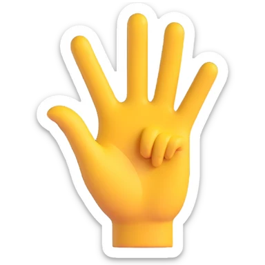 hand making the 'OK' gesture, medium yellow skin tone, 3D emoji style sticker
