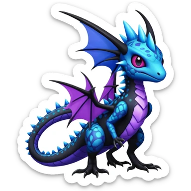 Punk’ish Edgy Badass Dark Gothic Flygon-Aurorus-Amaura-Hybrid-Creature sticker