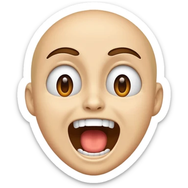 Face shouting of happyness sticker