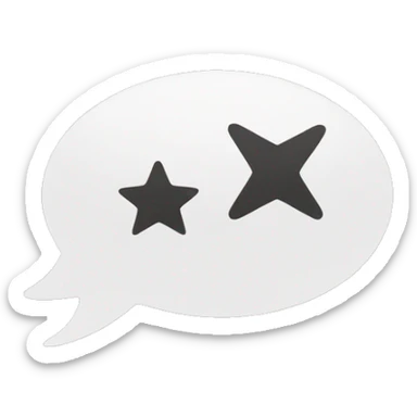 Feedback Emoji 
Usage: To request or give feedback.
Design Idea: A speech bubble with a star inside. sticker