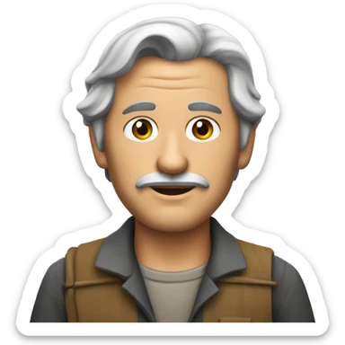 peasant with marxist scikle in his han sticker