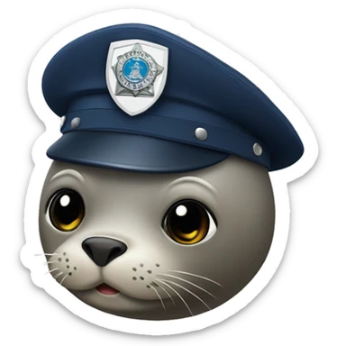 seal with police cap sticker