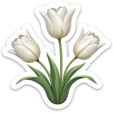 white tulips emoji
 sticker