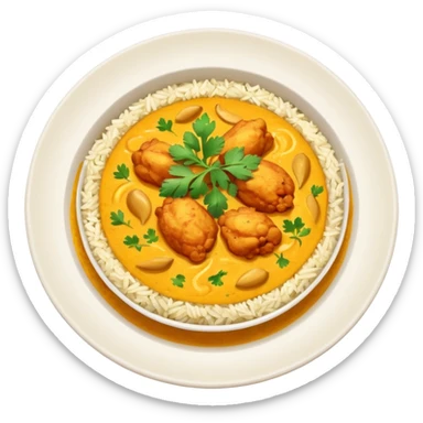 Riso basmati con pollo al curry sticker