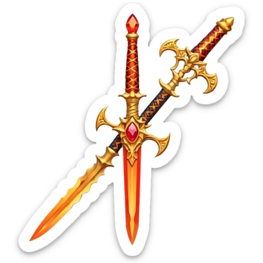 Beautiful royal looking but fiery dagger sticker