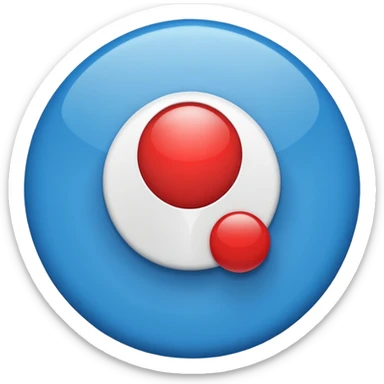 Emoji-style “No Internet” icon, blue Wi-Fi symbol, bottom-right small red circle with white X (close icon), glossy 3D emoji look, clean vector, transparent background. sticker
