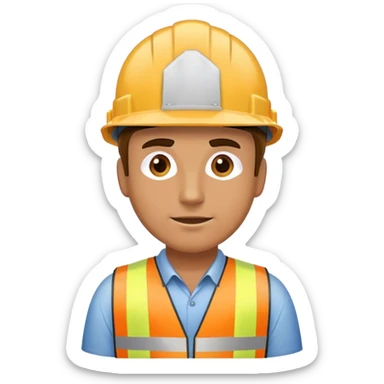 Homem com capacete de obra sticker