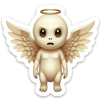 analogue horror eyes-less angelic monster  sticker