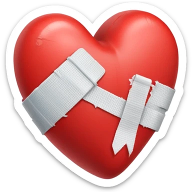 Heart with bandage for 'Sorry' song sticker