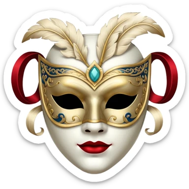 masked person venice bauta sticker