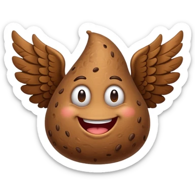 make a poop with wings sticker