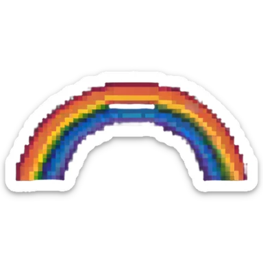 colorful rainbow bridge sticker
