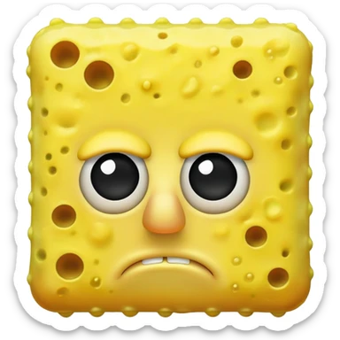 SpongeBob sad frowning sticker