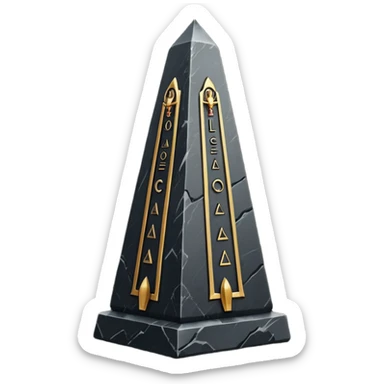 Black Egyptian Obelisk sticker