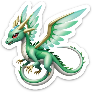 Meloetta-Rayquaza-Reshiram-Flygon-Pokémon-Fakémon-creature sticker