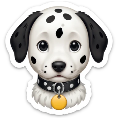 Dalmatian with spotted collar sticker