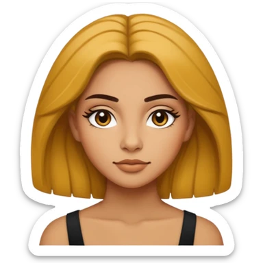 leo woman, confident expression, simple and bold, minimal details sticker