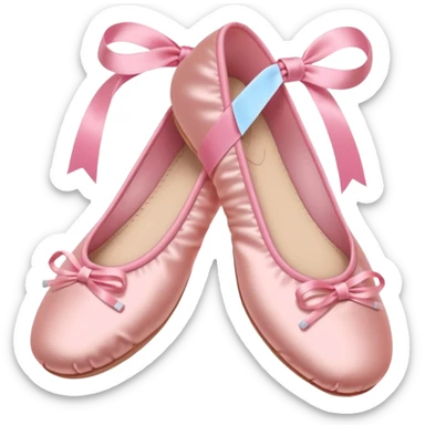 pink ballet shoes, simple and cute, suitable for emoji or icon sticker
