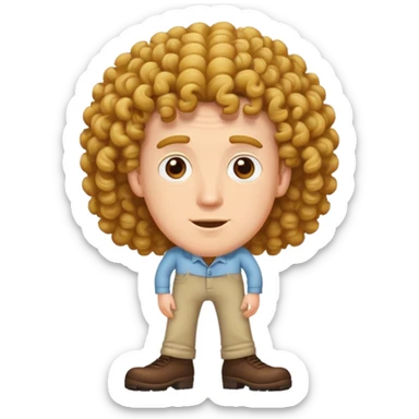 Really tall guy with big feet that’s white with curly hair. Who’s talking a lot sticker