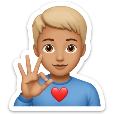 Bts hand pose and heart place mid of fingers sticker