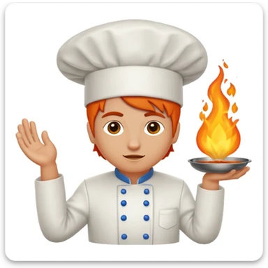 goute enflammée en chef de cuisine sticker