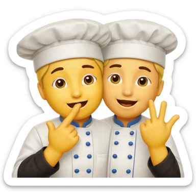 Yellow emoji kissing all fingertips – like an Italian chef: “Perfect!” sticker