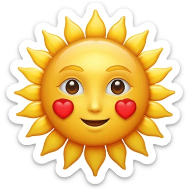 Sun Heart sticker