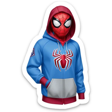 Spider-Man wearing Colorado Avalanche hoodie sticker
