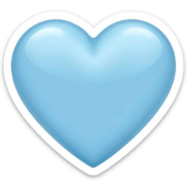 light-blue heart  sticker