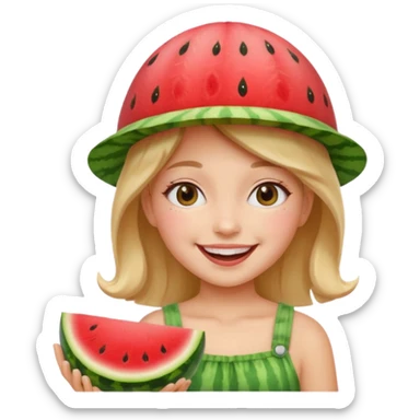 Kids in Fruit Clothes 
A girl in a watermelon Hat




































 sticker