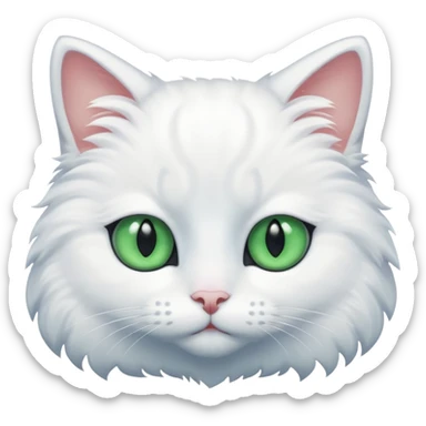 Gato branco um olho verde e um olho azul sticker