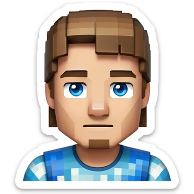 Minecraft Steve character sticker