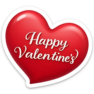 Happy Valentine’s Day en letra sticker
