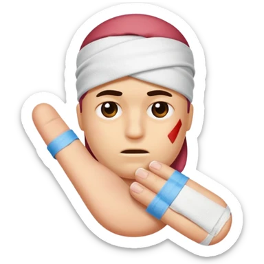Injured finger  sticker
