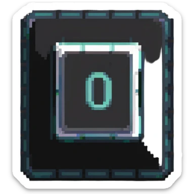 Number 0 keycap, keyboard button with the digit zero sticker