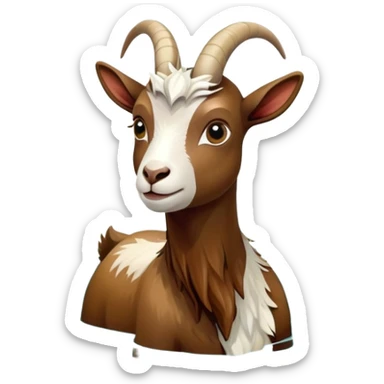 Aquatic goat swimming in the jungle sticker