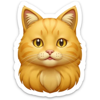 yellow cat (looks like this 😸😺🐱) with tears streaming down its cheeks (like this 😭) sticker