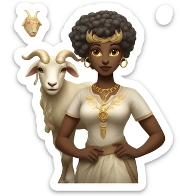 Capricorn goddess  sticker