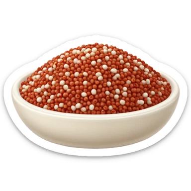 red and white quinoa sticker