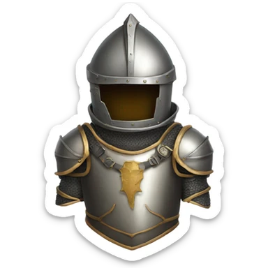 spacesuit designed like medieval knight armor sticker