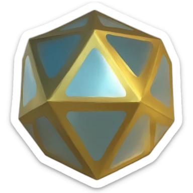 Golden Icosahedron sticker